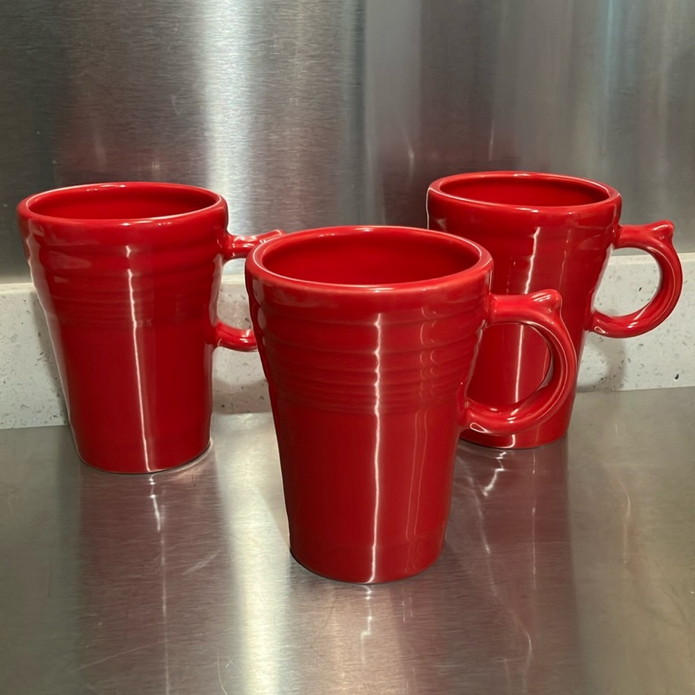 Fiesta Ware Scarlet Tall Mugs